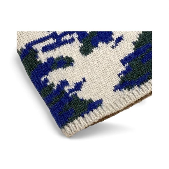 Lululemon Merino Wool Blend Abstract Knit Sweater Blue Green Size 2 - Picture 3 of 10